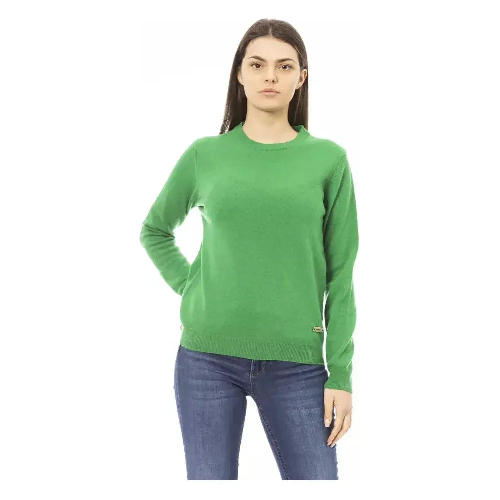 Baldinini Trend Green Wool Women Sweater Baldinini Trend