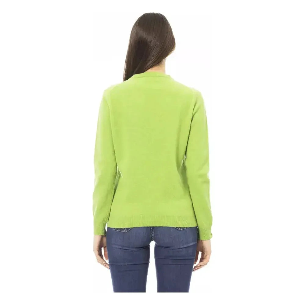 Baldinini Trend Green Wool Women Sweater Baldinini Trend