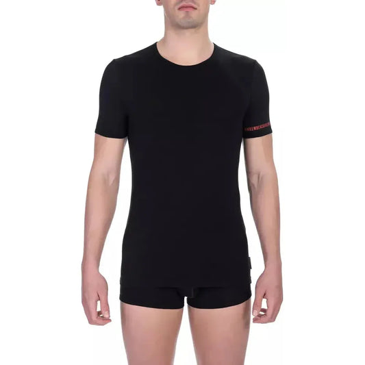 Bikkembergs Black Cotton Men T-Shirt Bikkembergs