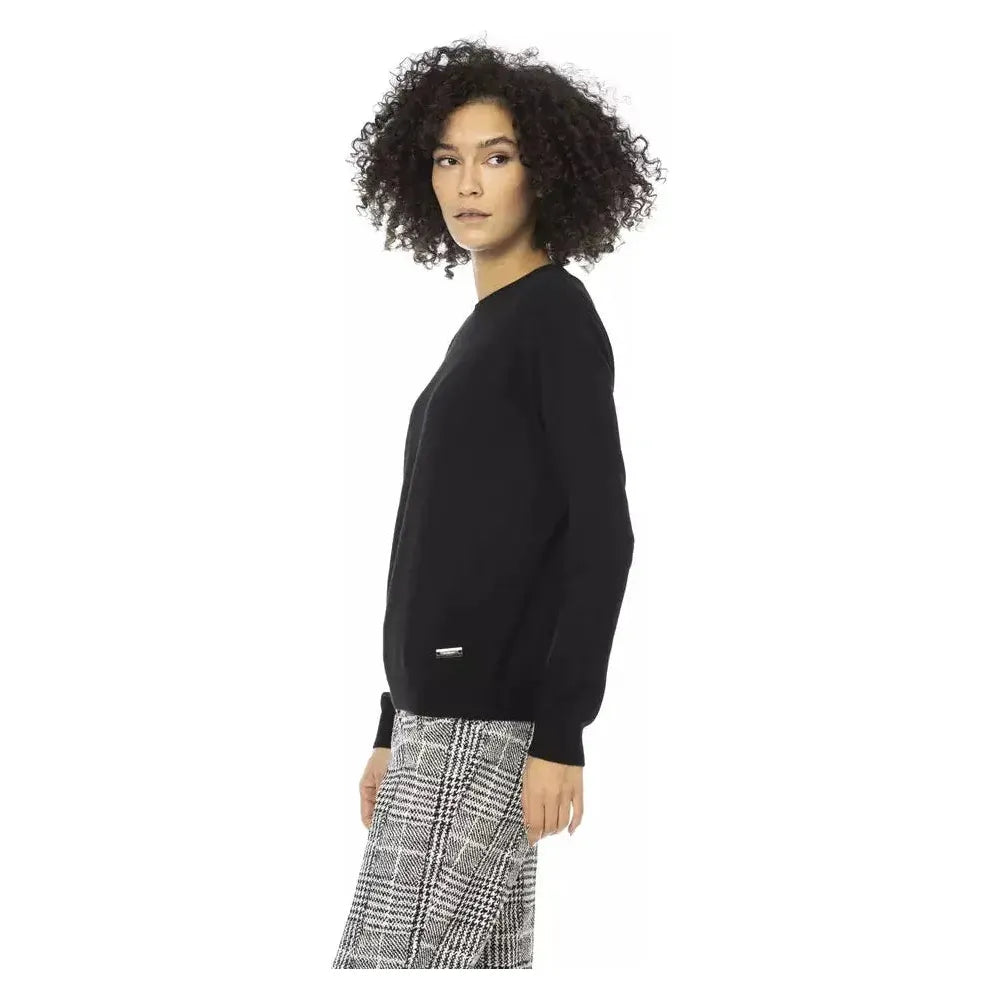 Baldinini Trend Black Wool Women Sweater Baldinini Trend