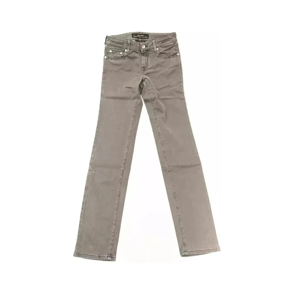Jacob Cohen Gray Cotton Women Jeans