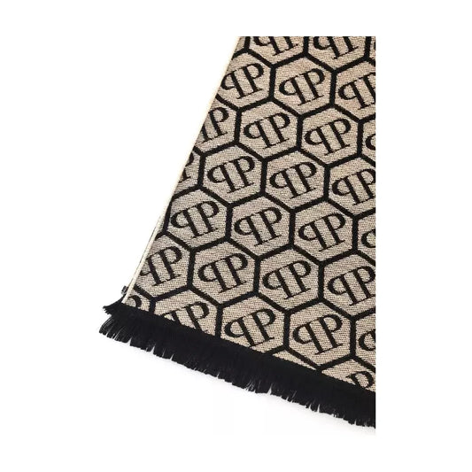 Elegant Monogram Fringed Scarf