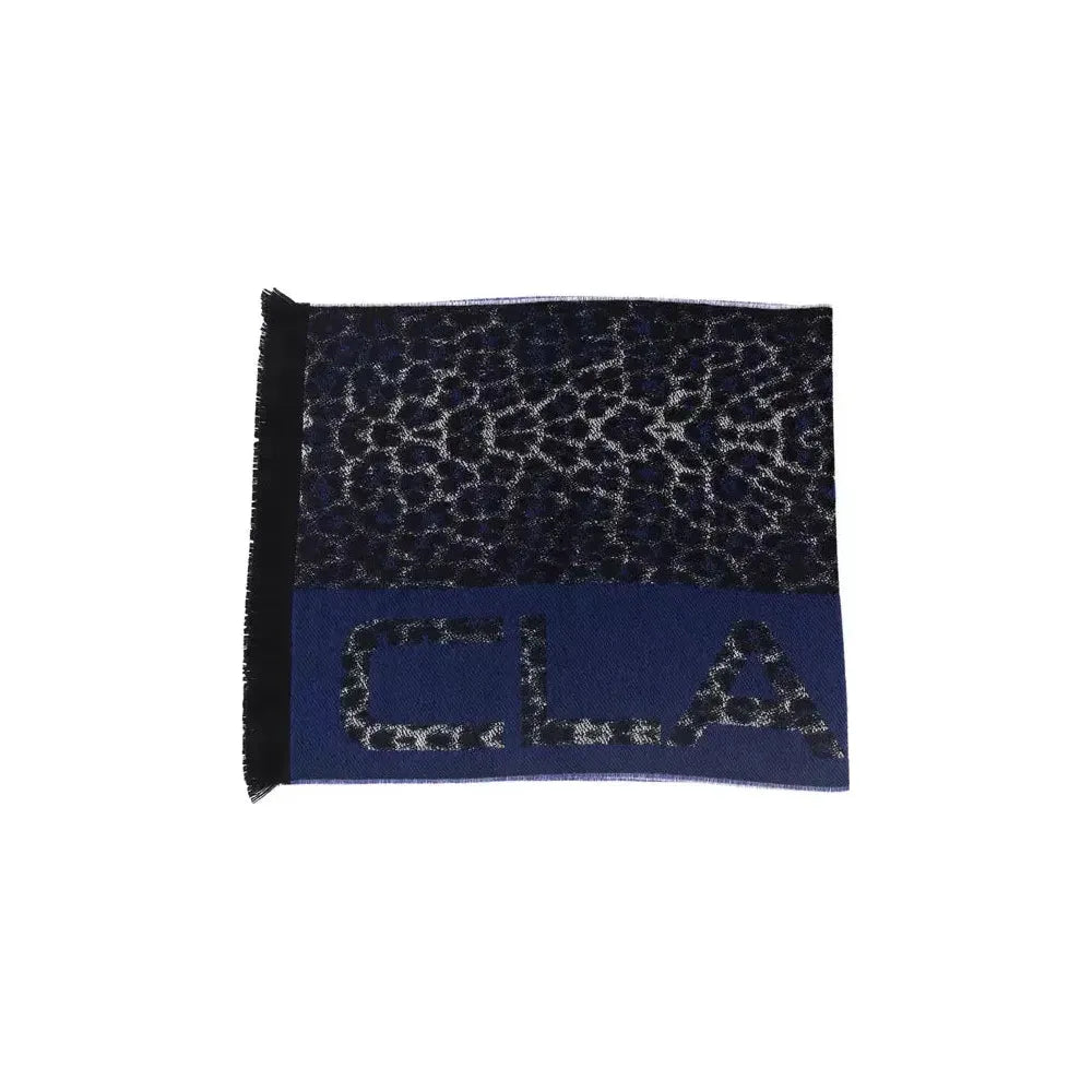 Cavalli Class Blue Wool Men Scarf Scarves Cavalli Class