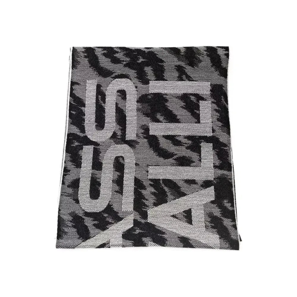 Cavalli Class Gray Wool Men Scarf Scarves Cavalli Class