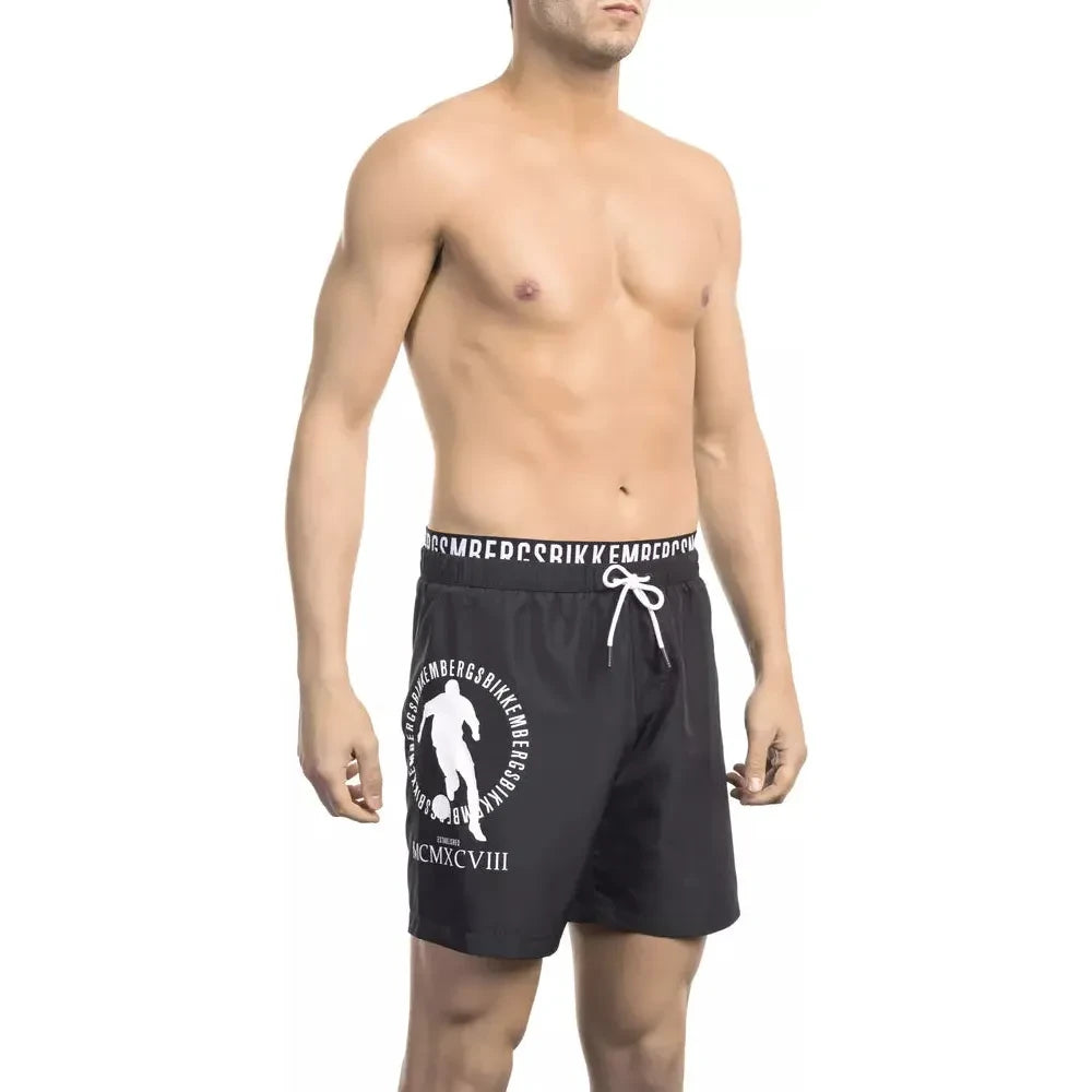 Bikkembergs Sleek Layered Swim Shorts with Logo Detail Bikkembergs