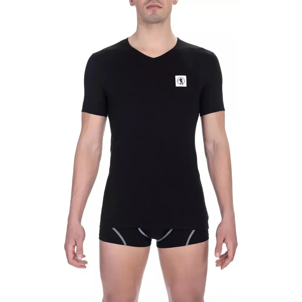 Bikkembergs Black Cotton Men T-Shirt Bikkembergs