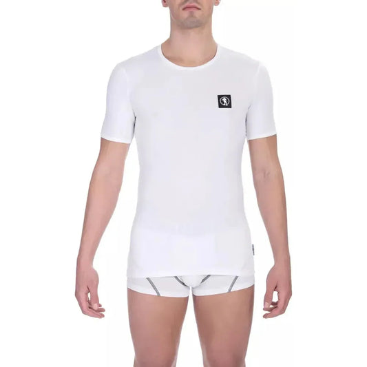 Bikkembergs White Cotton Men T-Shirt MAN T-SHIRTS Bikkembergs