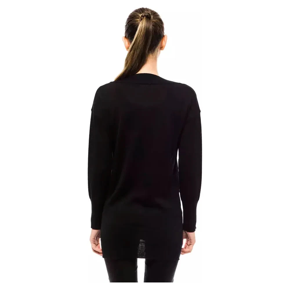 Montana Blu Black Wool Women Sweater