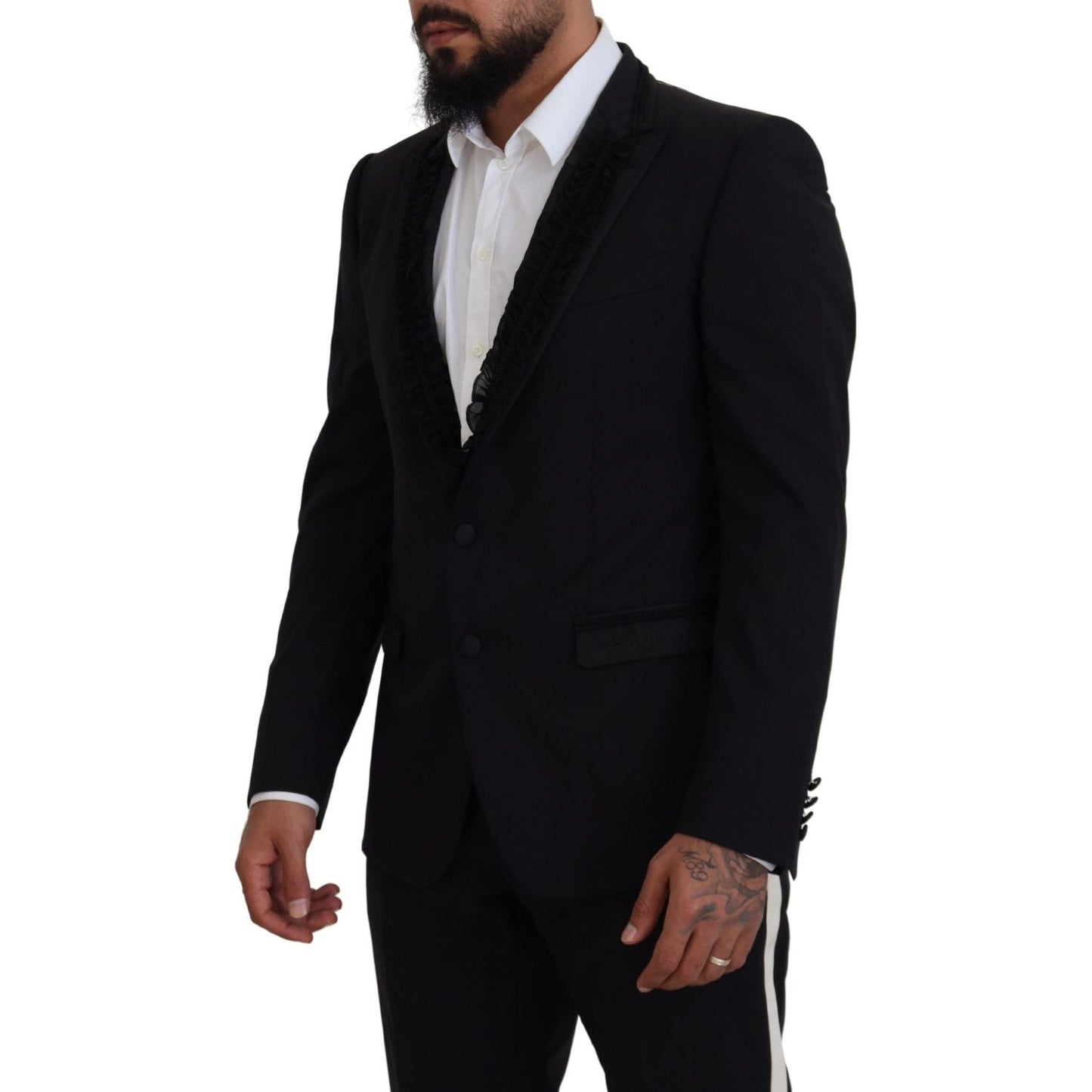Dolce & Gabbana Black MARTINI Slim Fit Jacket Blazer