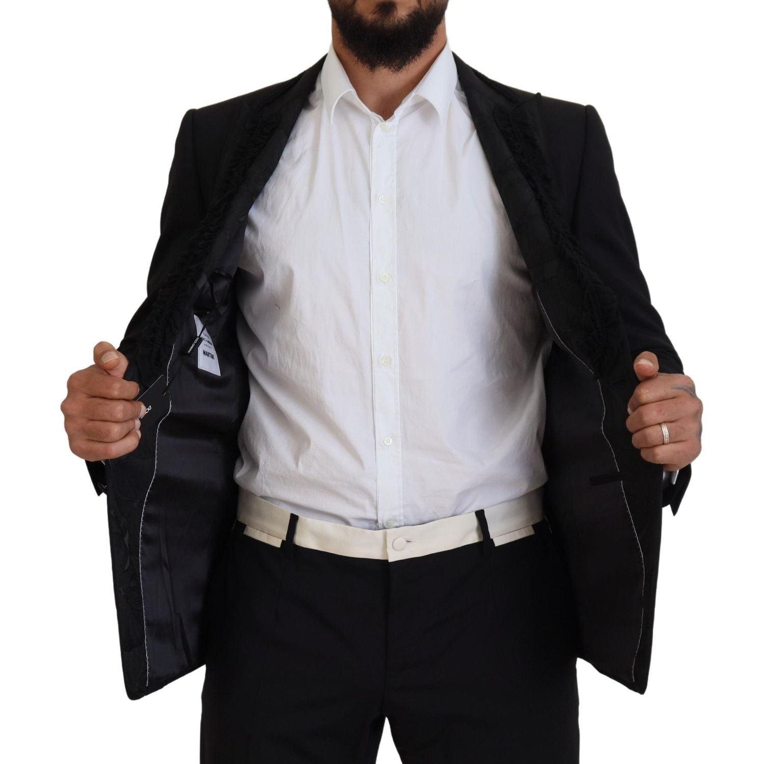 Dolce & Gabbana Black MARTINI Slim Fit Jacket Blazer