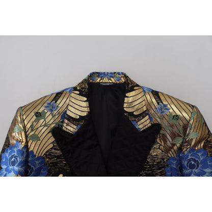 Dolce & Gabbana Gold Lurex Double Breasted Jacket Blazer Dolce & Gabbana