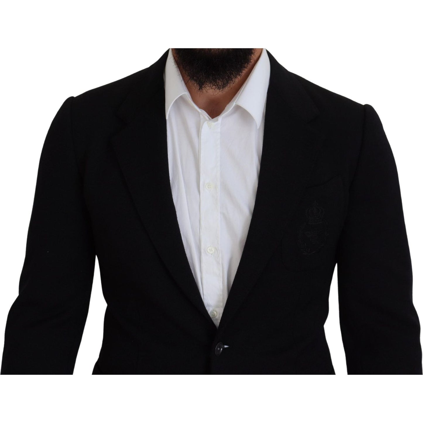 Dolce & Gabbana Elegant Single Breasted Black Wool Blazer Dolce & Gabbana