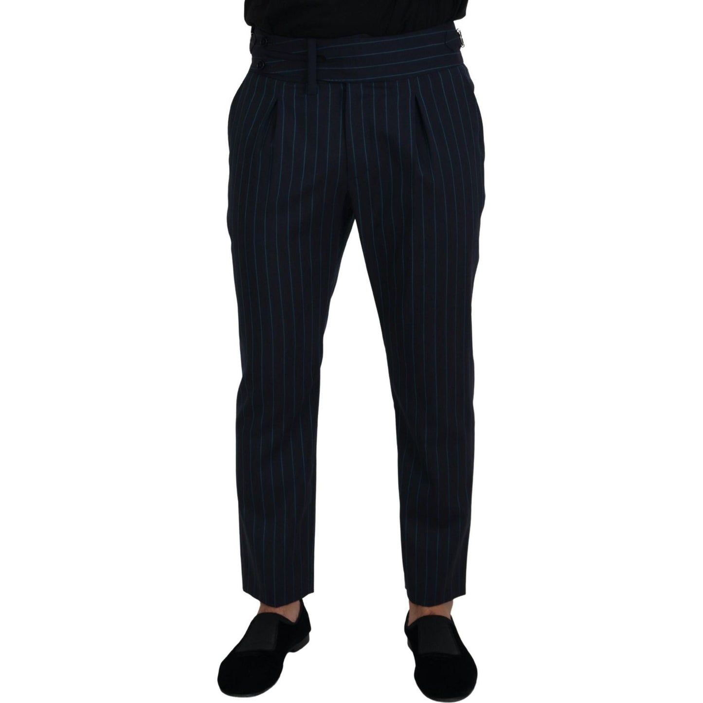 Dolce & Gabbana Elegant Stripe Virgin Wool Trousers Dolce & Gabbana