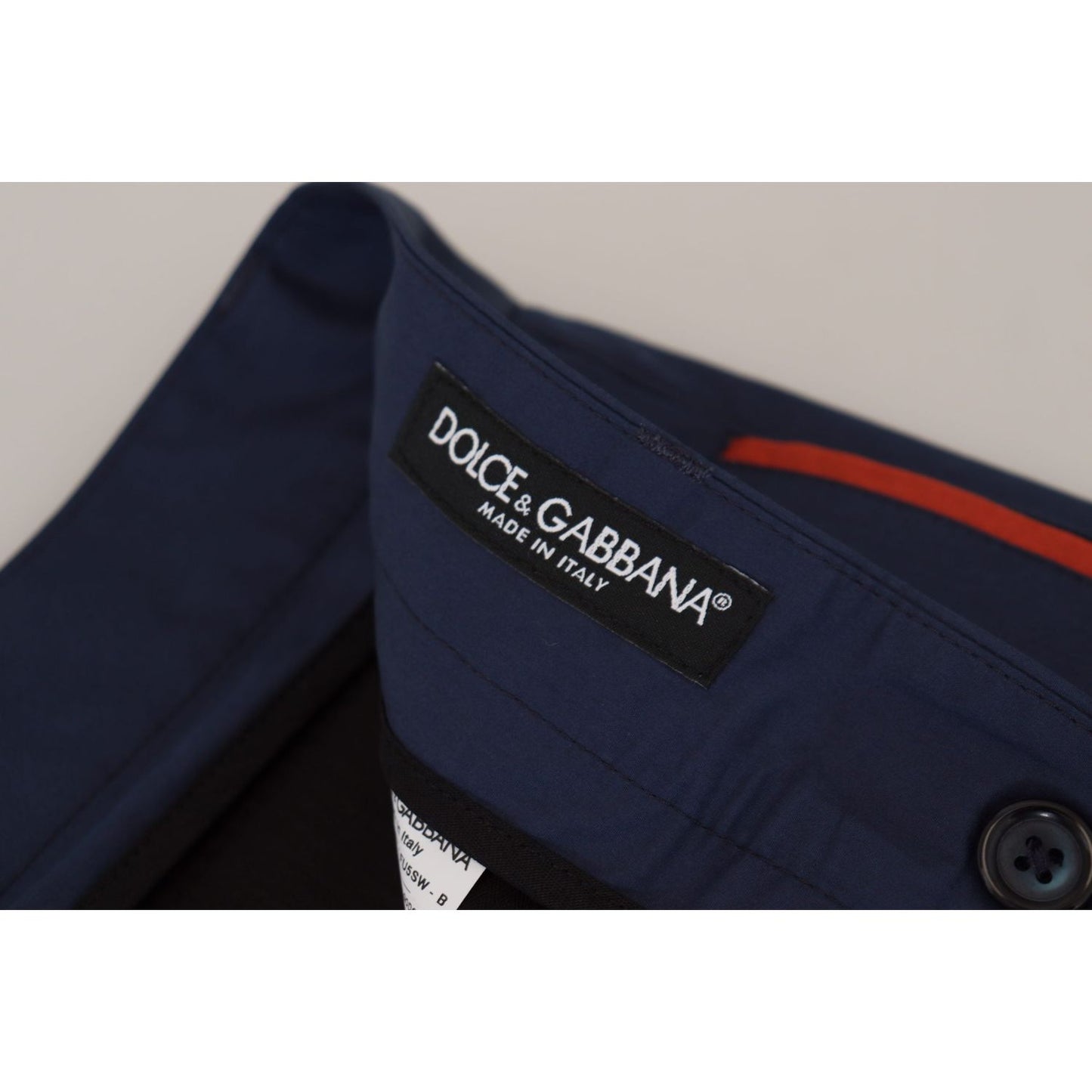 Dolce & Gabbana Elegant Blue Cotton Silk Pants Dolce & Gabbana