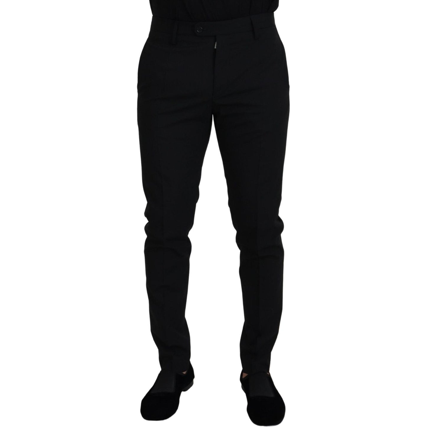 Dolce & Gabbana Elegant Black Wool-Blend Trousers Dolce & Gabbana