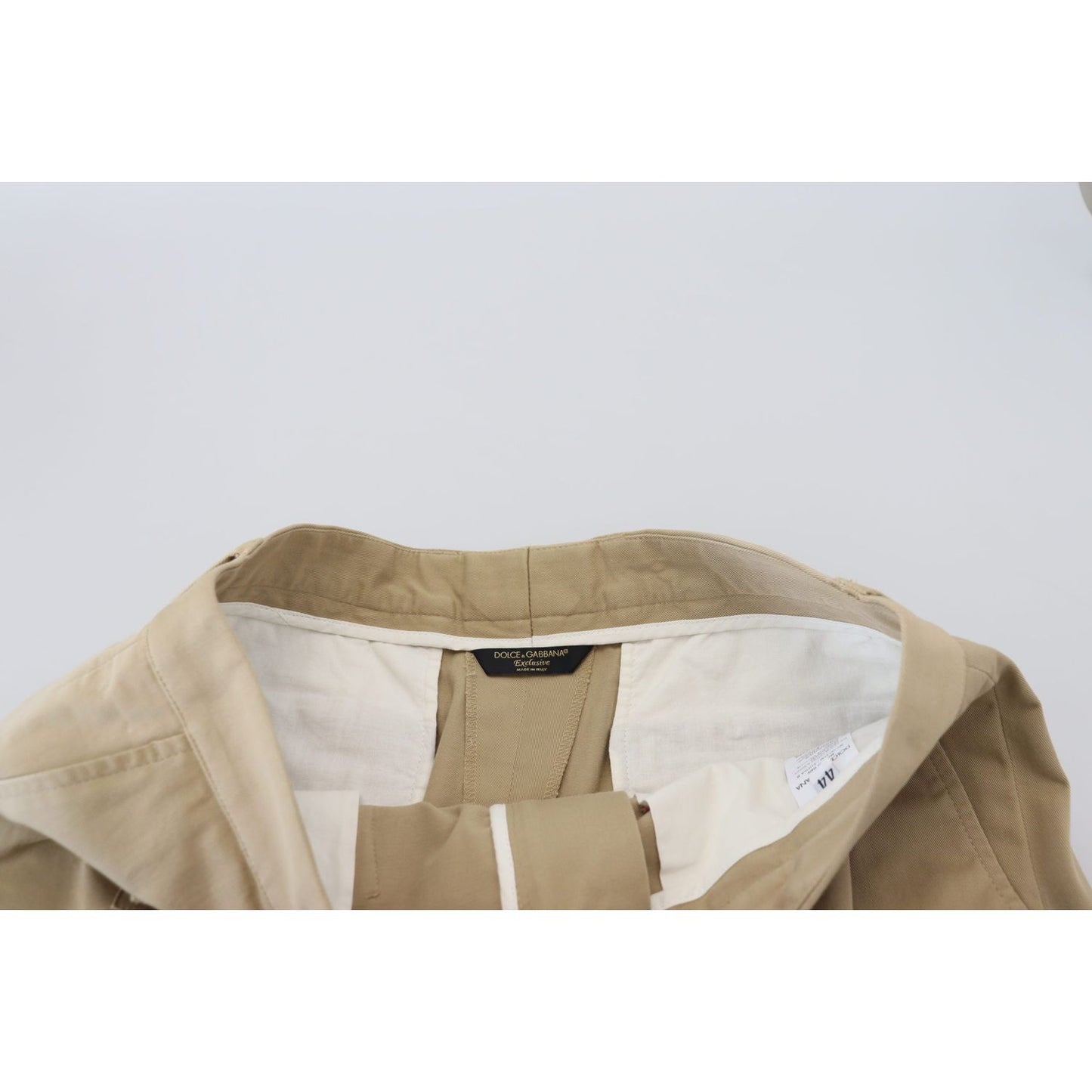 Dolce & Gabbana Beige Cotton Cargo Bermuda Shorts