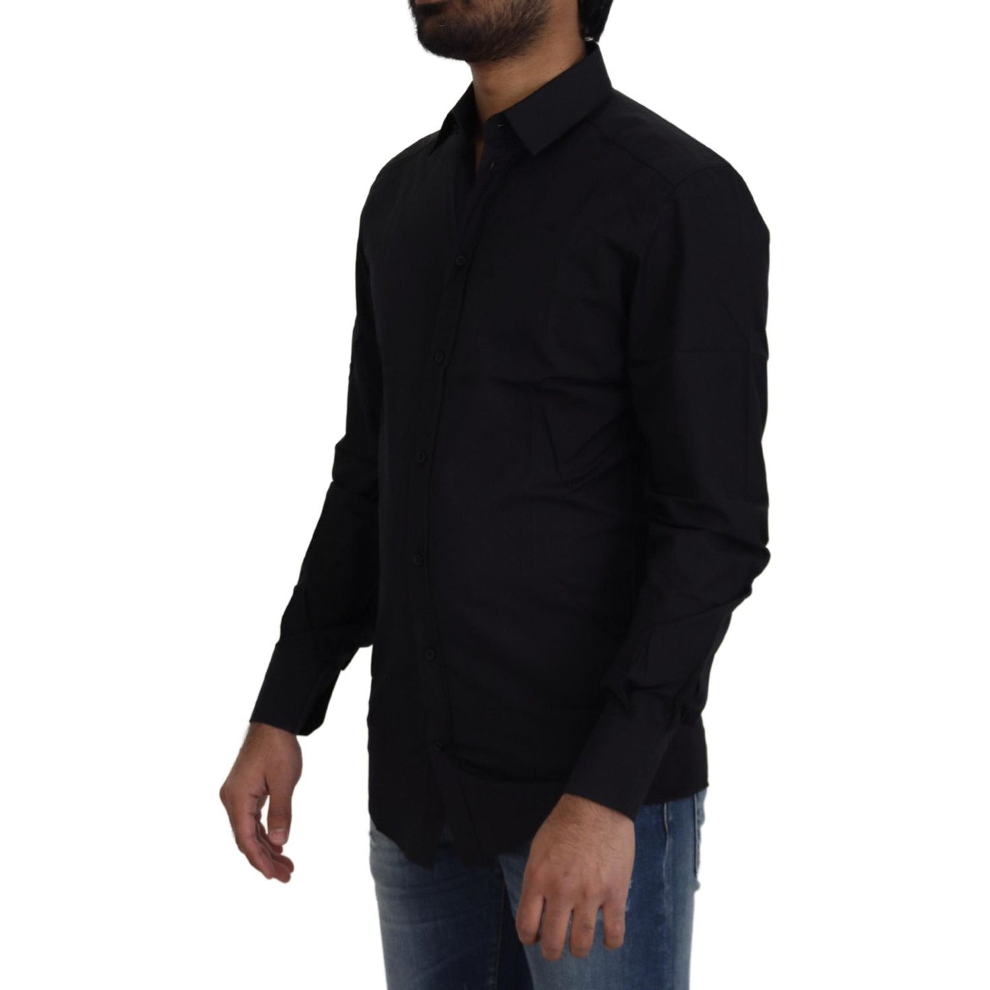 Dolce & Gabbana Chic Black Cotton Dress Shirt Dolce & Gabbana