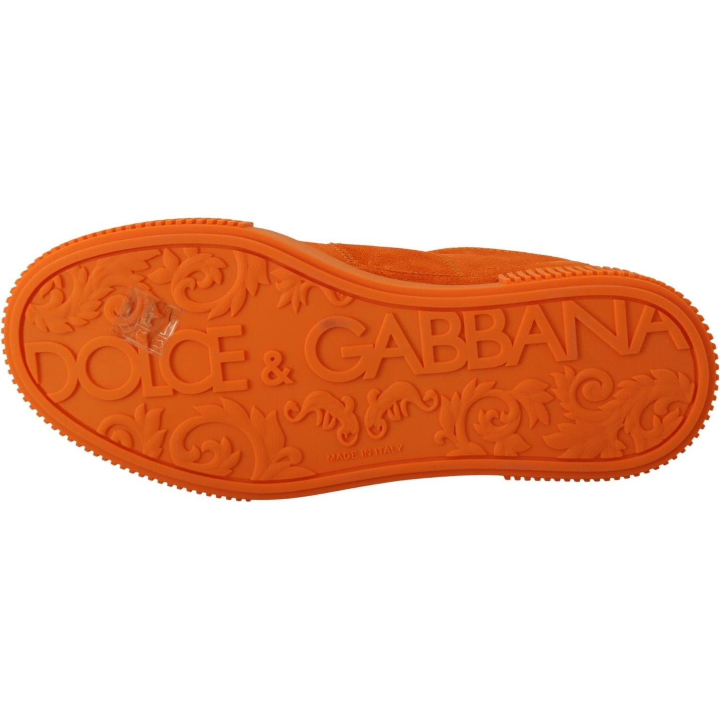 Dolce & Gabbana Chic Orange Suede Lace-Up Sneakers Dolce & Gabbana