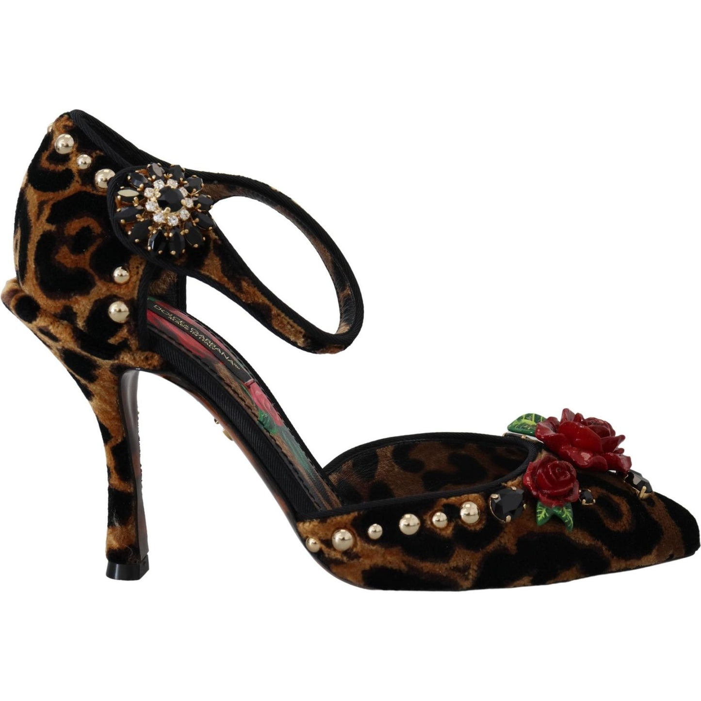 Dolce & Gabbana Chic Leopard Ankle Strap Sandal Heels Dolce & Gabbana