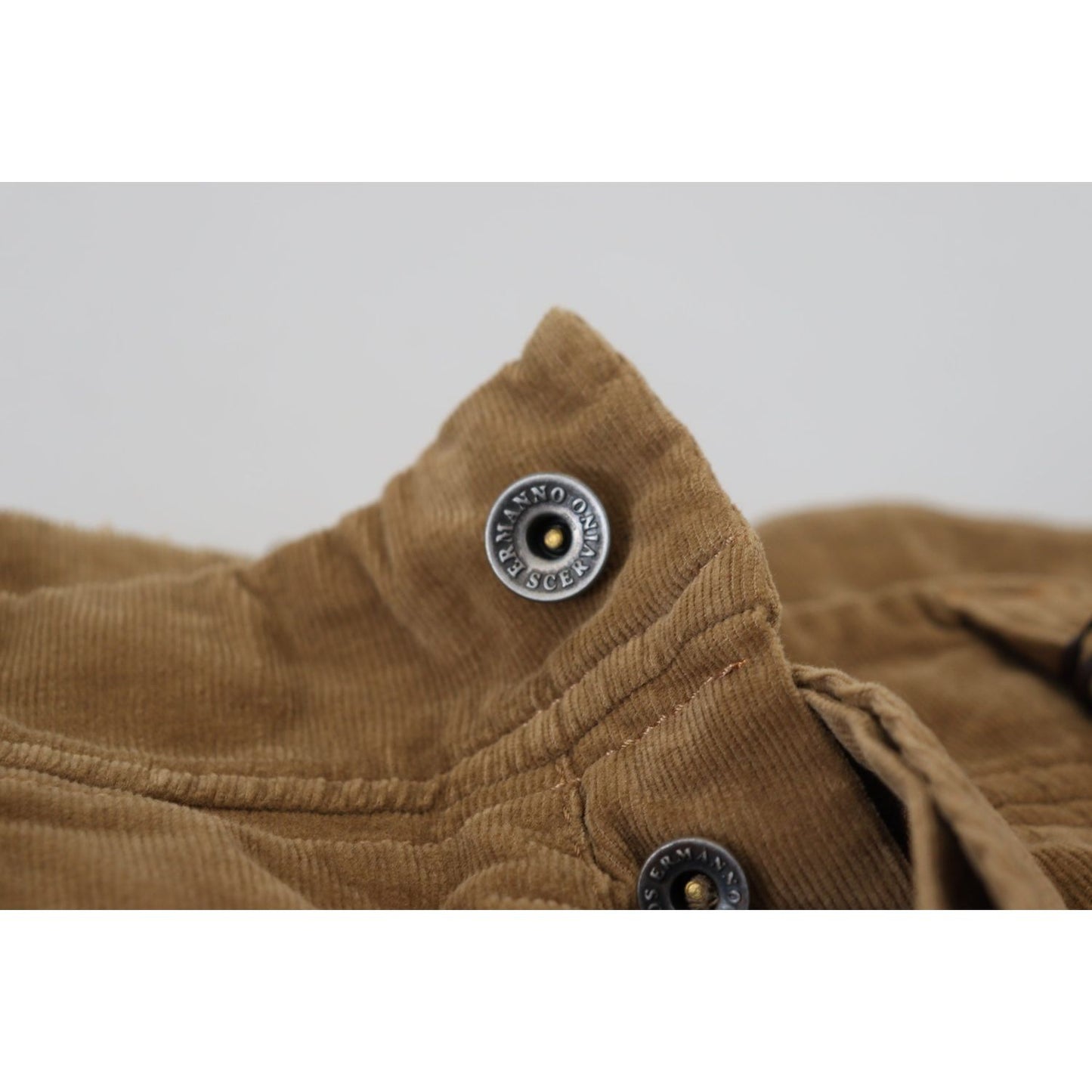 Ermanno Scervino Brown Cotton Corduroy Cargo Pants