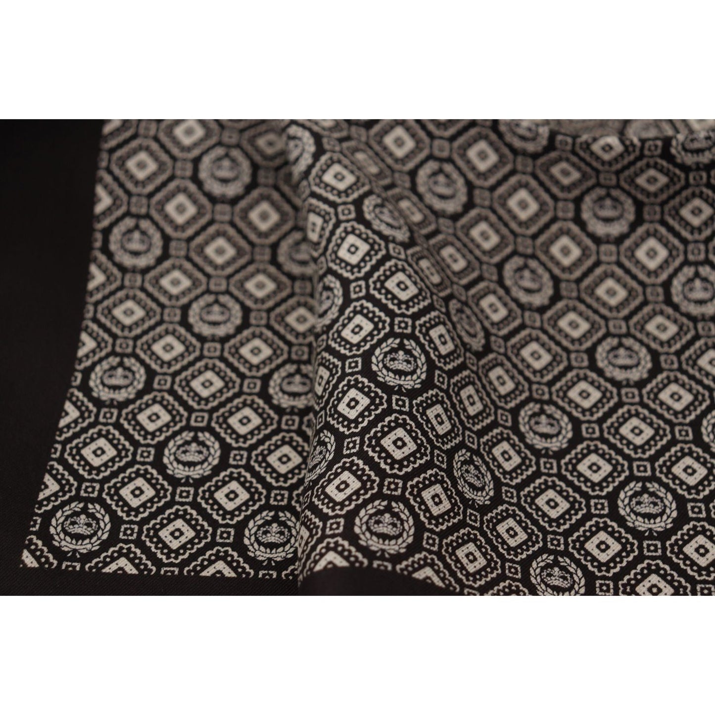 Dolce & Gabbana Black Patterned DG Logo Square Handkerchief Scarf Dolce & Gabbana