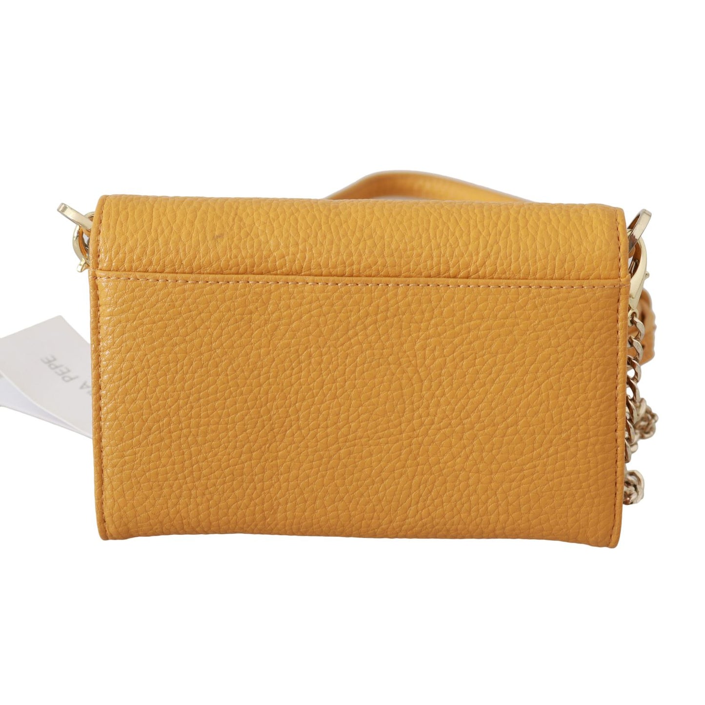 Patrizia Pepe Yellow Logo Leather Shoulder Strap Sling Bag