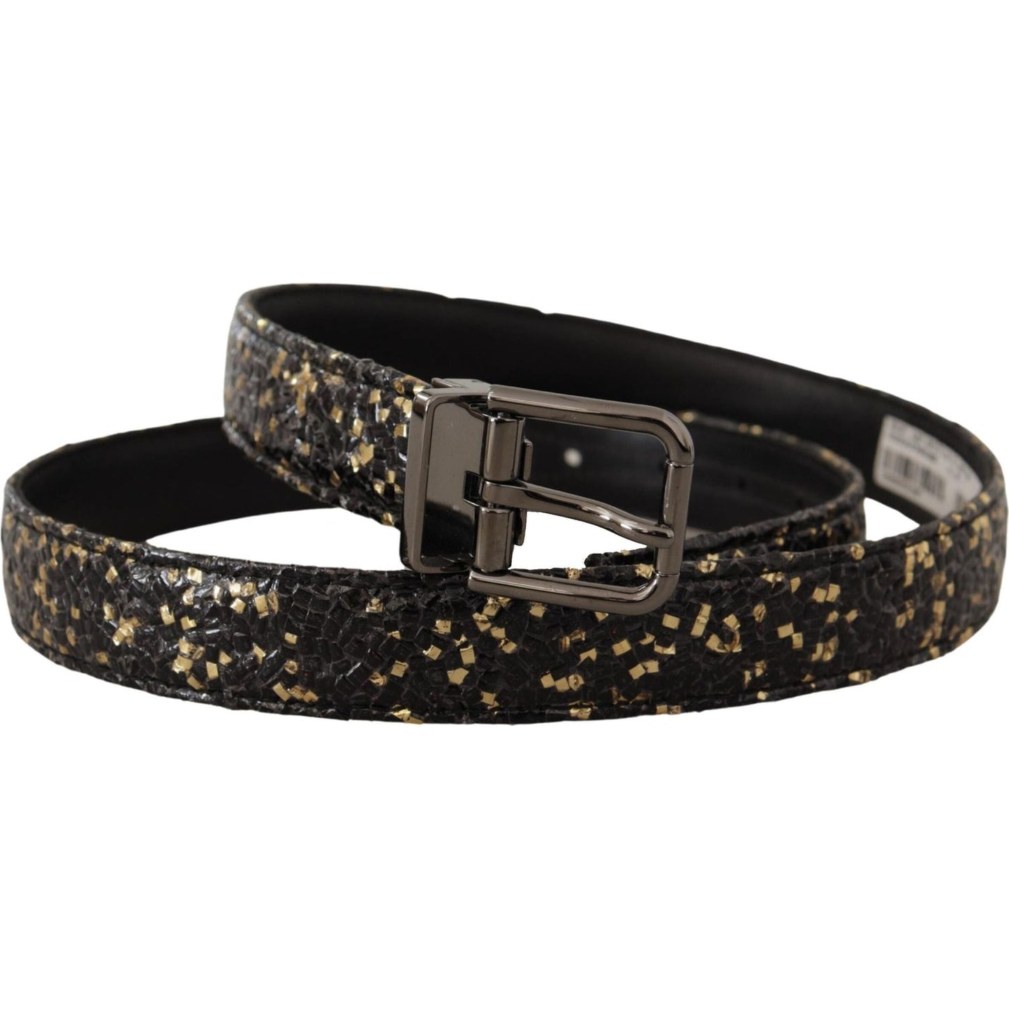 Dolce & Gabbana Elegant Italian Leather Belt with Crown Detail Dolce & Gabbana