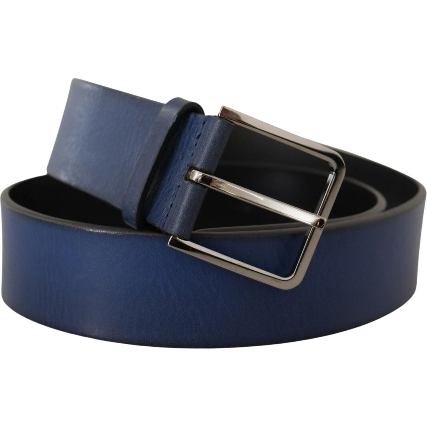 Dolce & Gabbana Elegant Italian Leather Belt in Blue Dolce & Gabbana