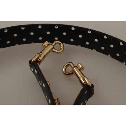 Dolce & Gabbana Red Python Leather Crystals Reversible Shoulder Strap Dolce & Gabbana