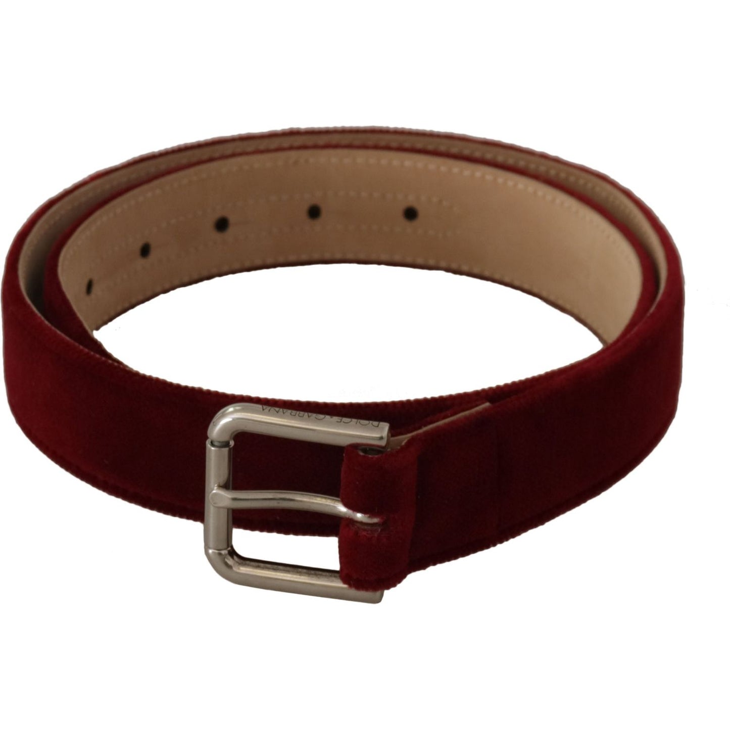 Dolce & Gabbana Elegant Velvet Logo Engraved Belt Dolce & Gabbana