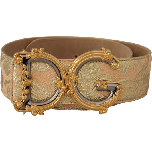 Dolce & Gabbana Elegant Leather Belt with Logo Buckle Dolce & Gabbana