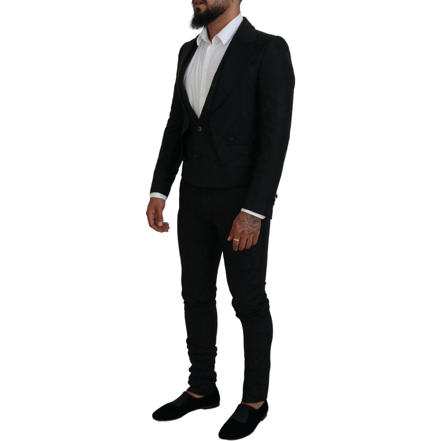 Dolce & Gabbana Elegant Black Martini Suit for the Modern Man Dolce & Gabbana