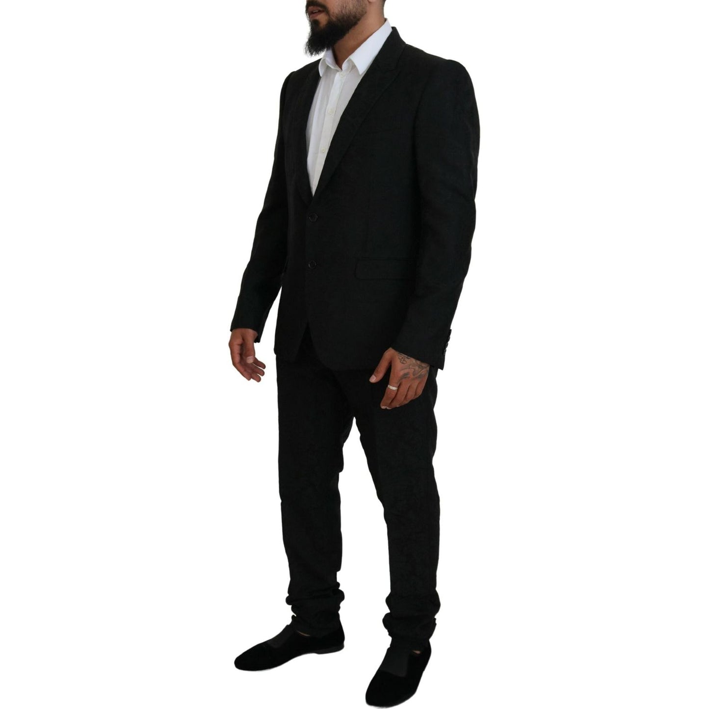 Dolce & Gabbana Black Martini Slim Fit Designer Suit Dolce & Gabbana