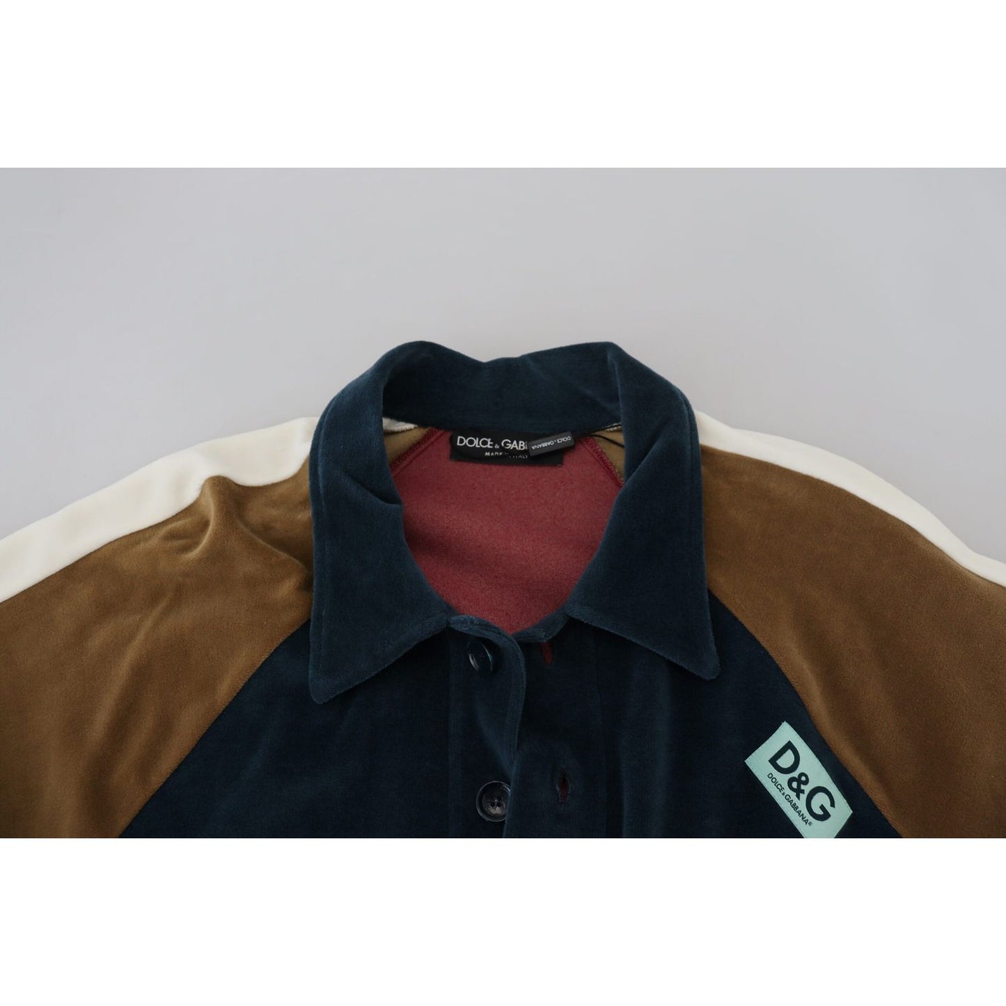 Dolce & Gabbana Multicolor Cotton Collared Pullover Sweater Dolce & Gabbana