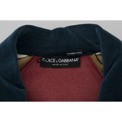 Dolce & Gabbana Multicolor Cotton Collared Pullover Sweater Dolce & Gabbana