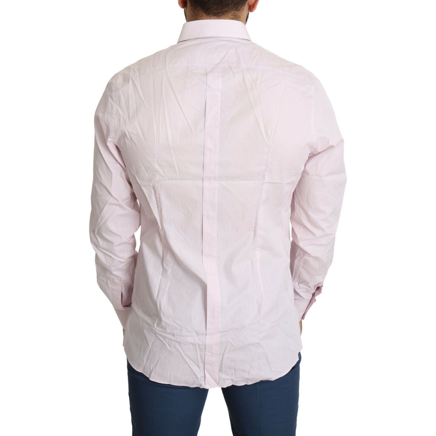 优雅修身粉色正装衬衫