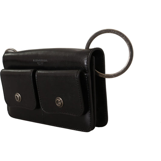 Dolce & Gabbana Elegant Mini Leather Wallet in Timeless Black Dolce & Gabbana