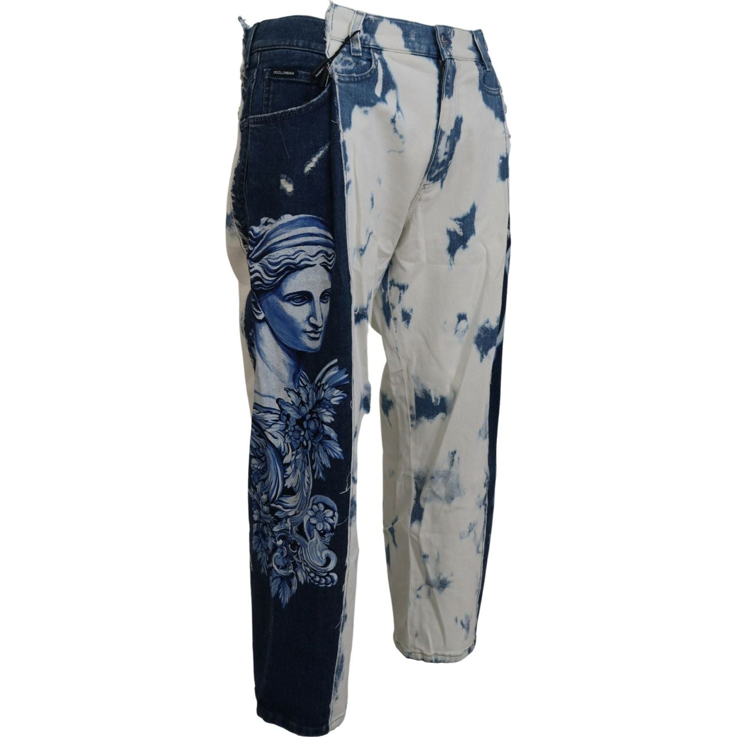 Dolce & Gabbana Blue Ceasar Denim Cotton Loose Fit Jeans