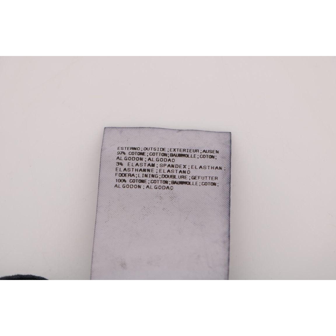 男士时尚蓝色棉质弹力长裤