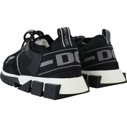 Dolce & Gabbana Black Mesh Sorrento Trekking Sneakers Shoes