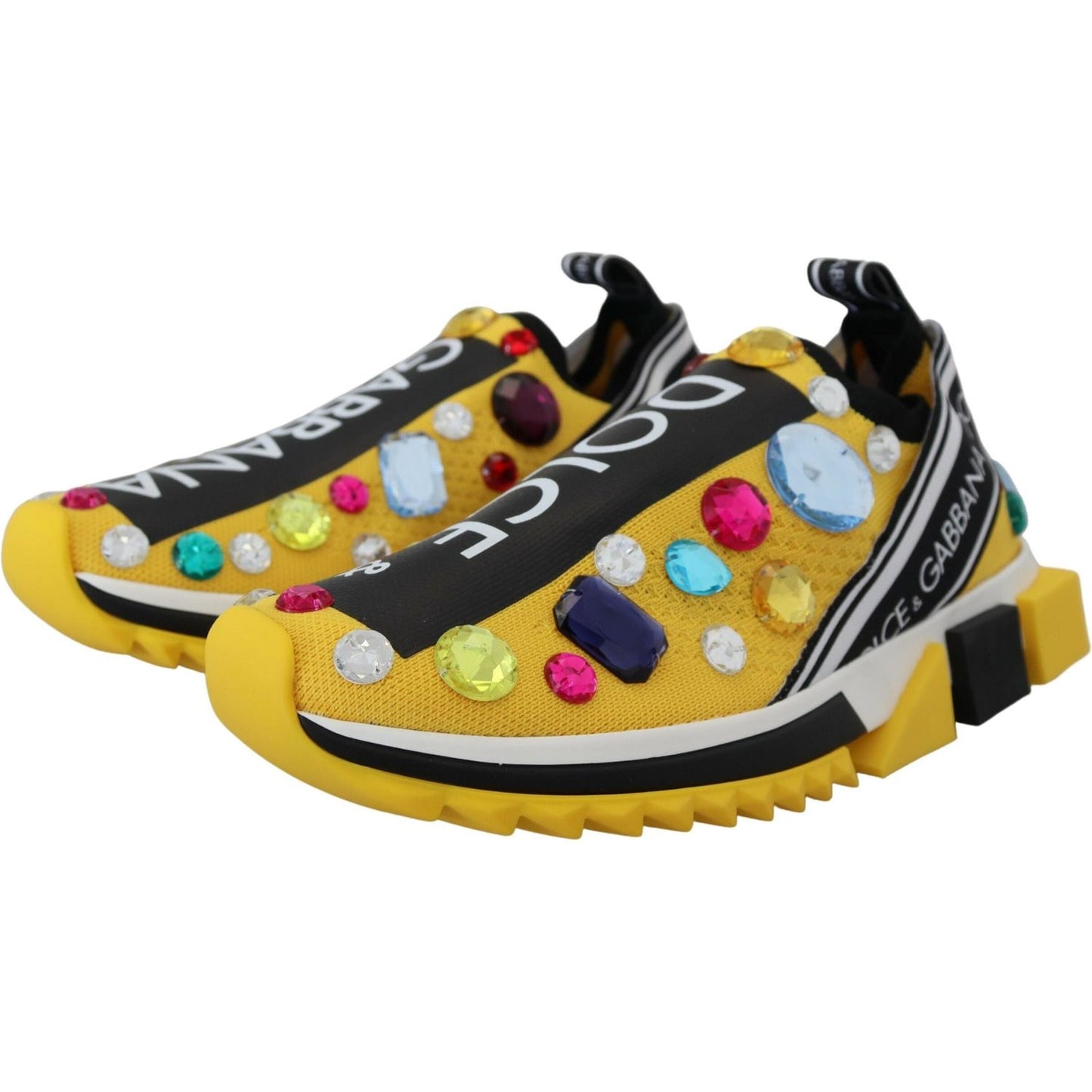 Dolce & Gabbana Exquisite Yellow Techno Fabric Sneakers Dolce & Gabbana