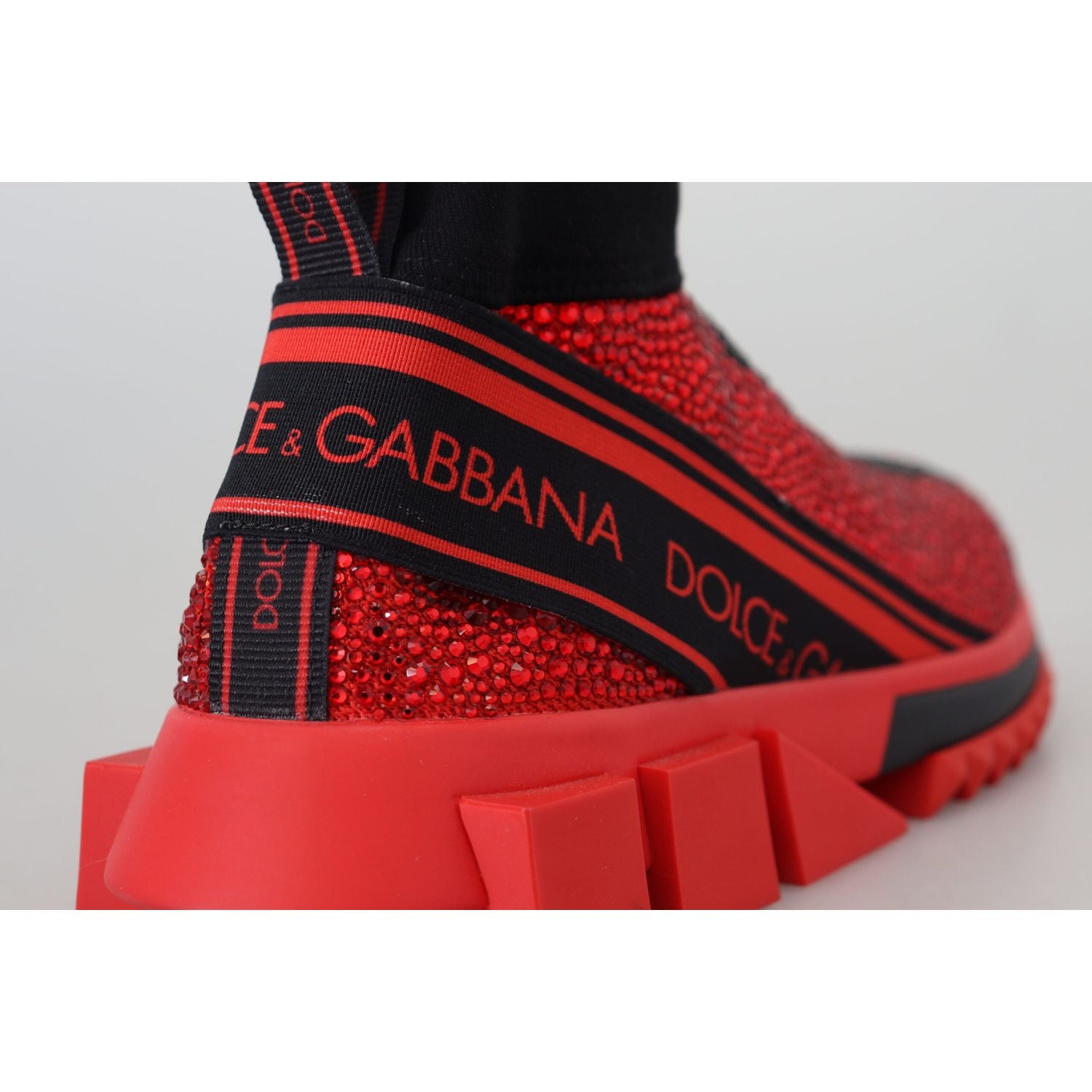 حذاء رياضي Dolce &amp; Gabbana Sorrento باللون الأحمر الرائع سهل الارتداء