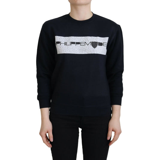 Philippe Model Chic Black Printed Cotton Sweater Philippe Model