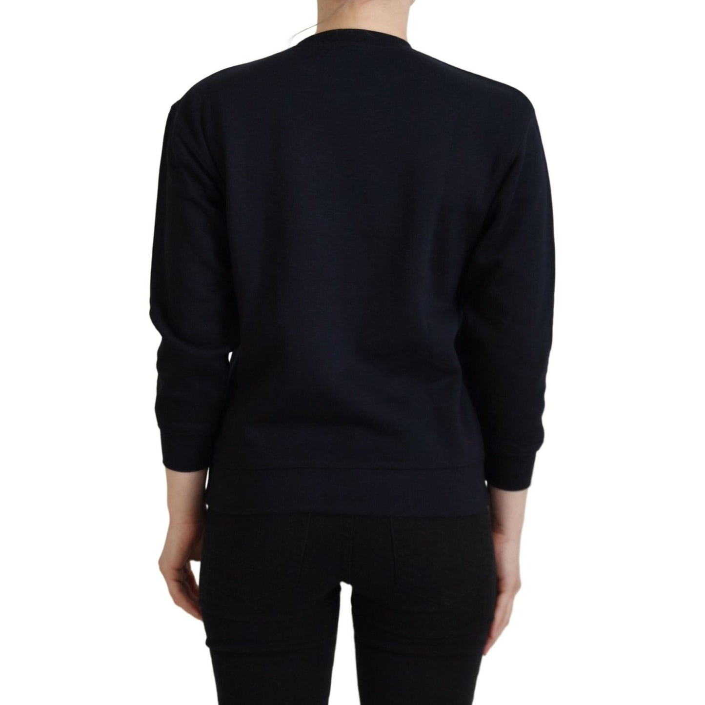 Philippe Model Chic Black Printed Cotton Sweater Philippe Model