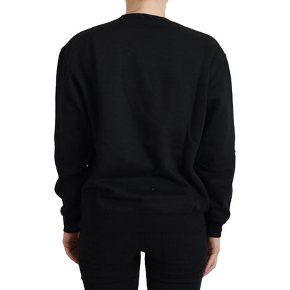 Philippe Model Black Printed Long Sleeves Pullover Sweater