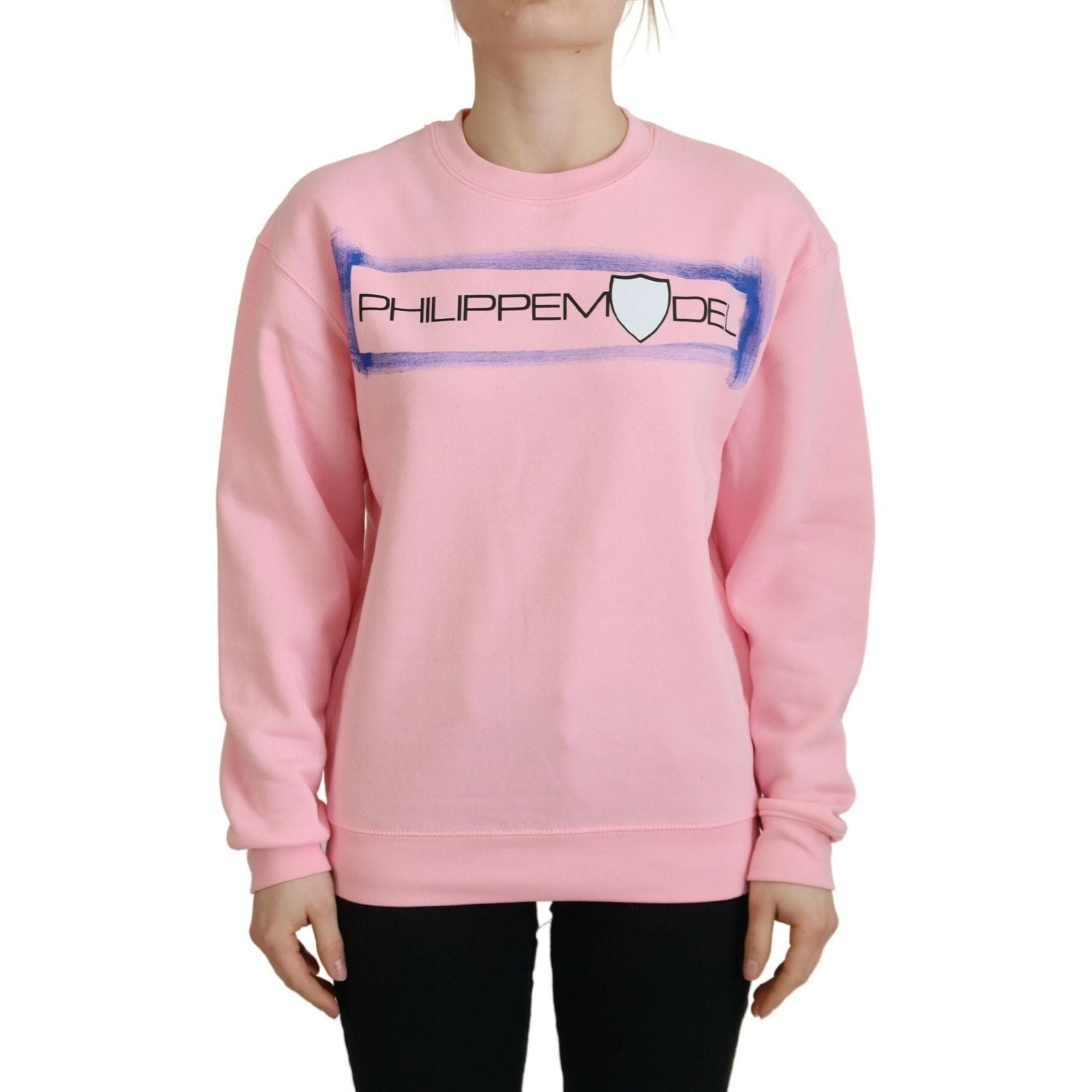 Philippe Model Pink Printed Long Sleeves Pullover Sweater