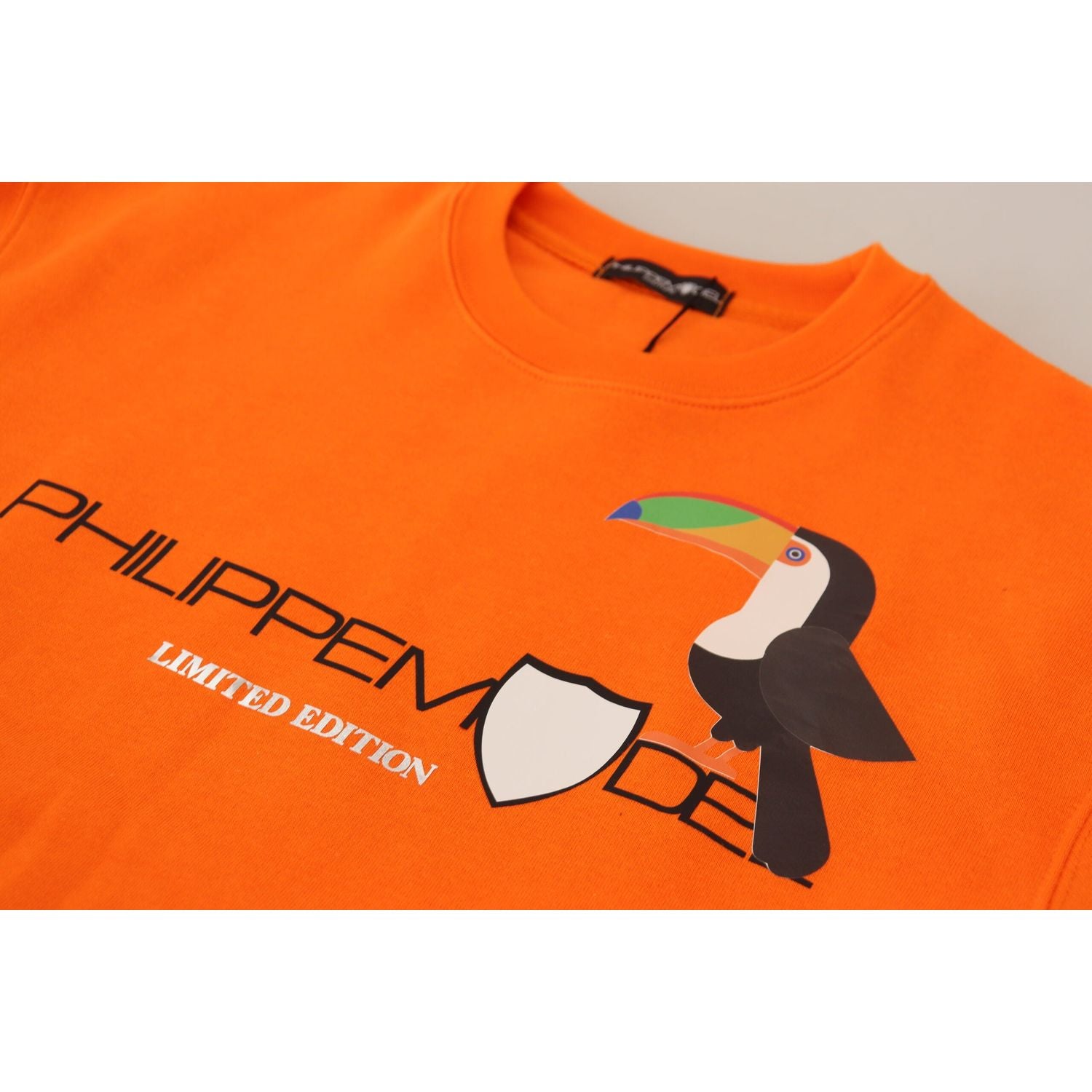 Philippe Model Orange Printed Long Sleeves Pullover Sweater