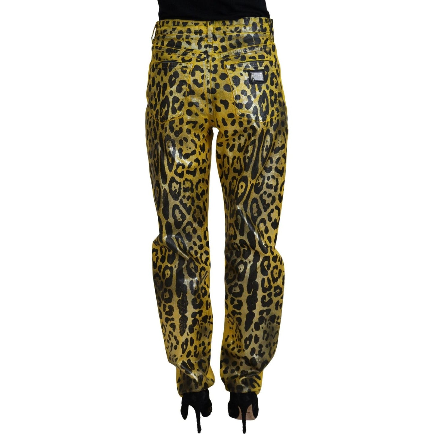 Dolce & Gabbana Chic High Waist Straight Jeans in Vibrant Yellow Dolce & Gabbana