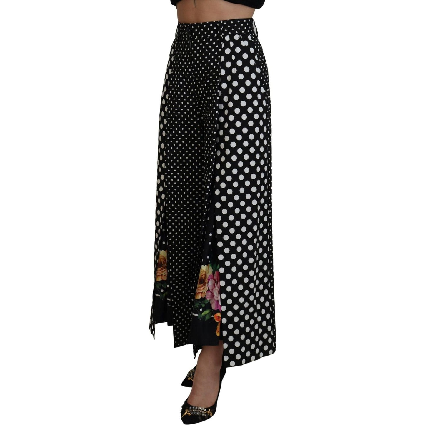 Dolce & Gabbana Elegant High-Waist Polka Dot Pants Dolce & Gabbana