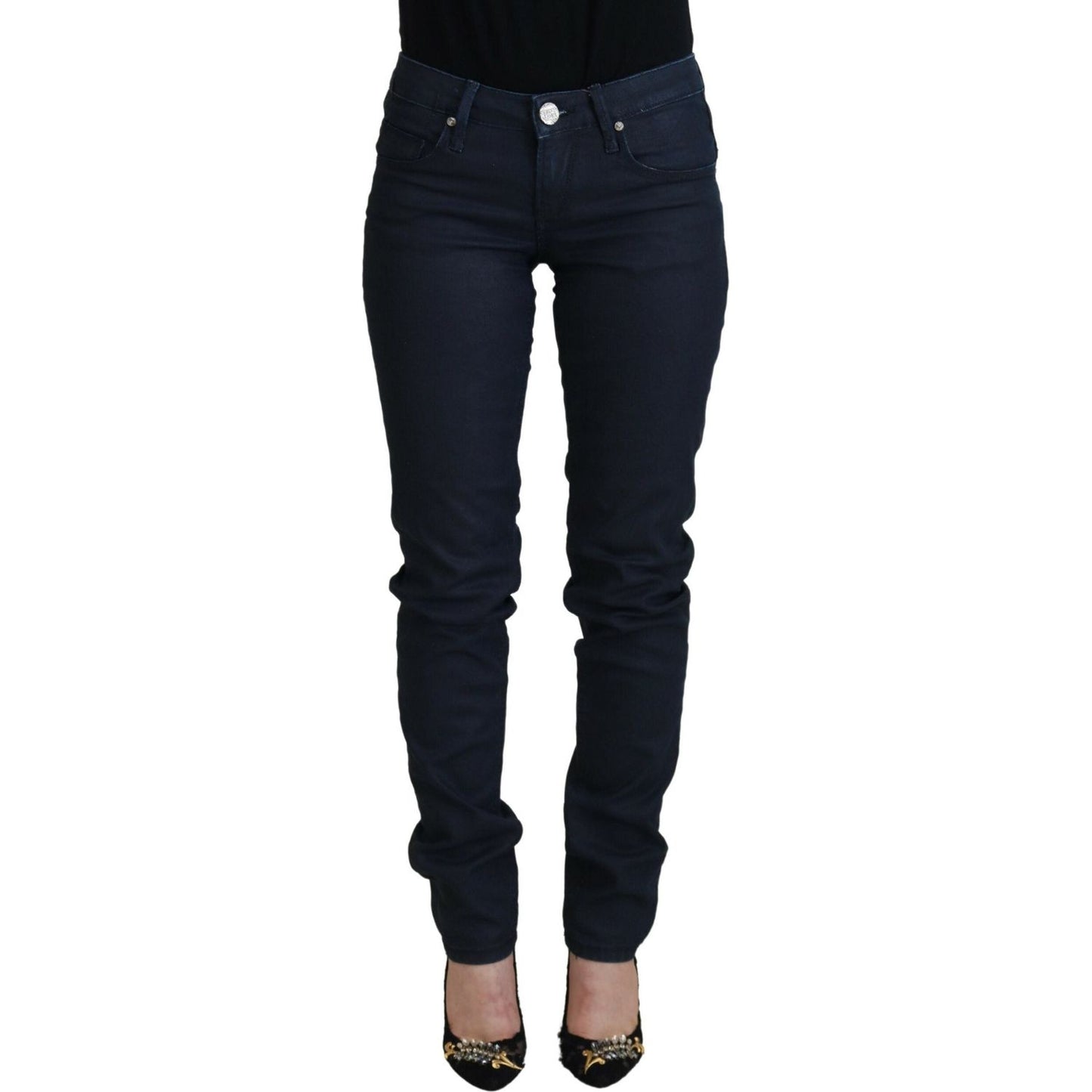 Acht Chic Low Waist Skinny Jeans in Blue Acht